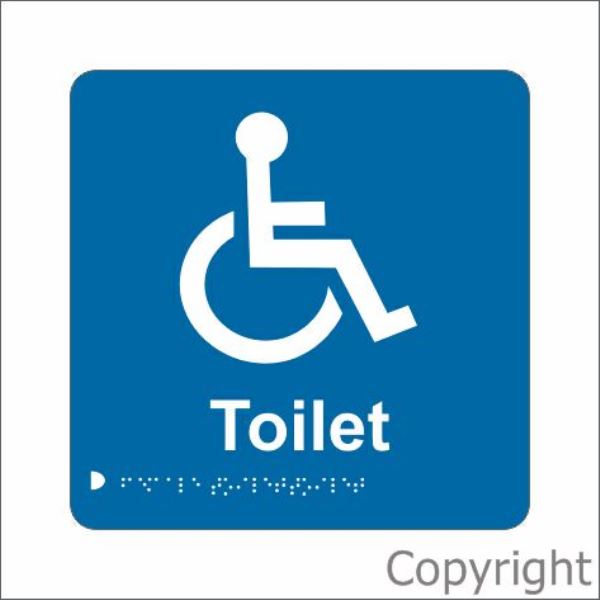 Braille Disabled Toilet Sign