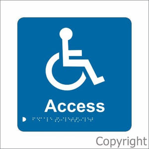 Braille Disabled Access Sign