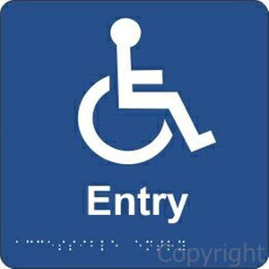 Braille Disabled Entry Sign