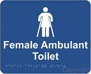 Braille Female Ambulant Toilet Sign