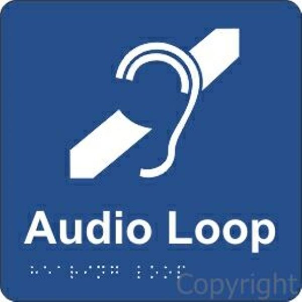 Braille Audio Loop Sign