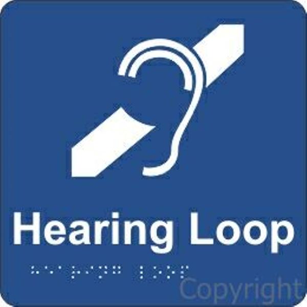 Braille Hearing Loop Sign