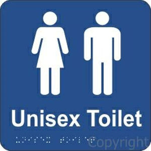 Braille Unisex Toilet+Unisex Word Sign