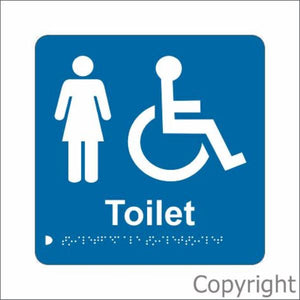 Braille Female Access Toilet Sign
