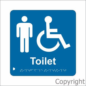 Braille Male Access Toilet Sign