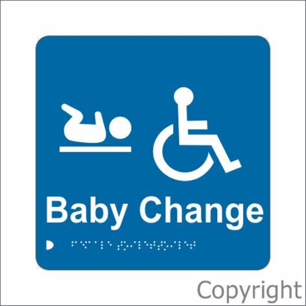 Braille Disabled Toilet/Baby Change Sign