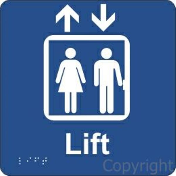 Braille Lift Sign