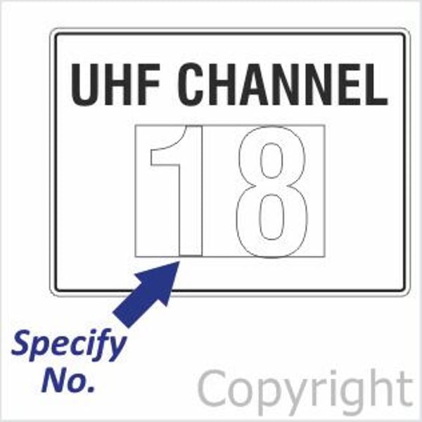 UHF Channel Sign With Number