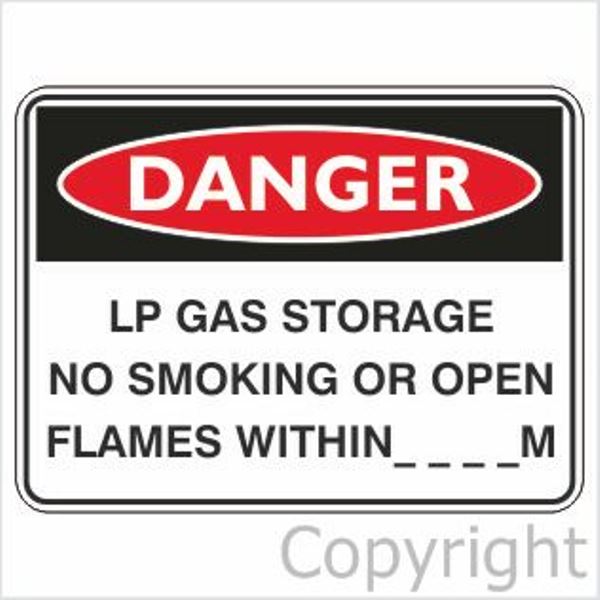 Danger LP Gas Storage etc. Sign