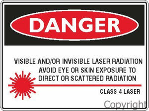 Danger Class 4 Laser Sign