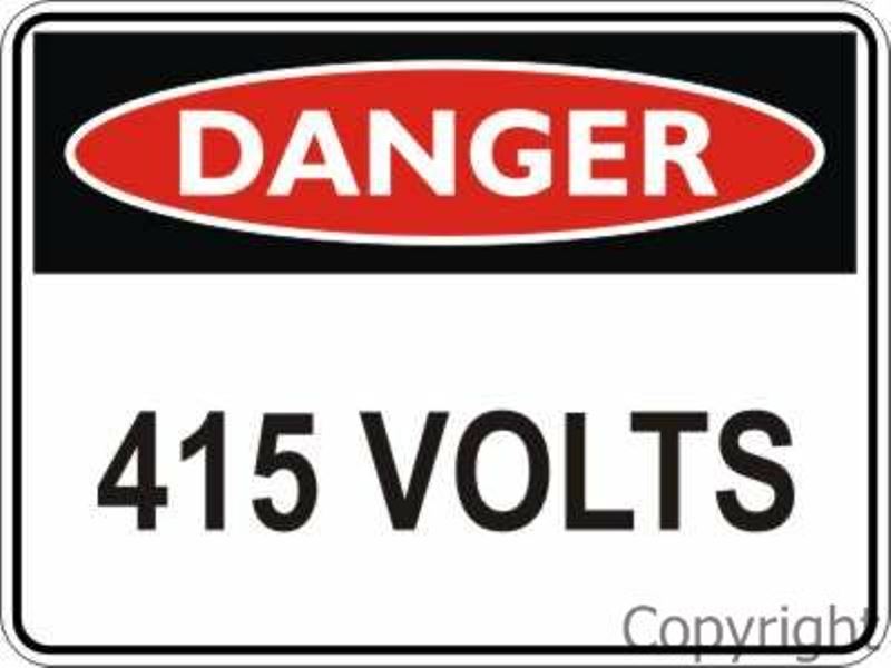 Danger - 415 Volts Sign