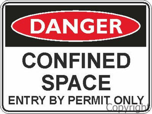 Danger Confined Space etc. Sign