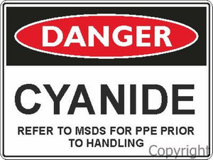 Danger Cyanide etc. Sign