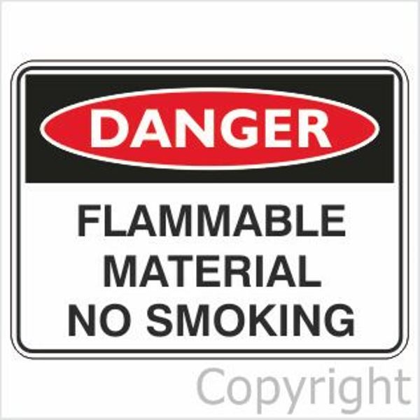 Danger Flammable Material etc. Sign