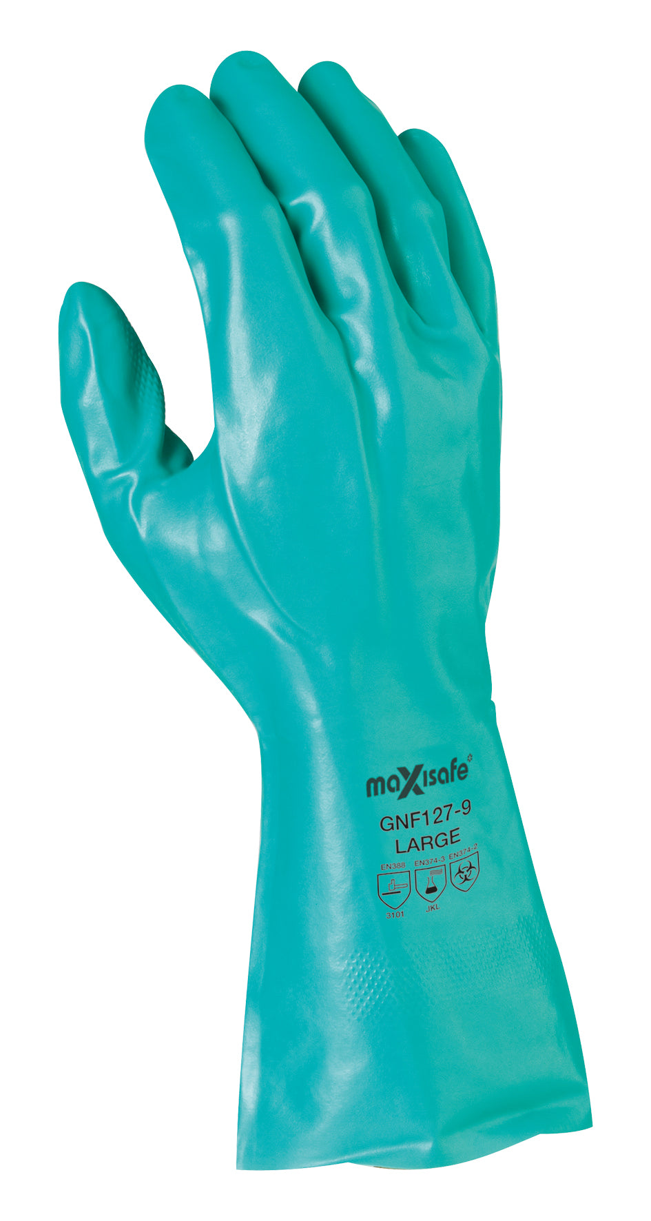 Maxisafe Green Nitrile Chemical Glove – 33cm