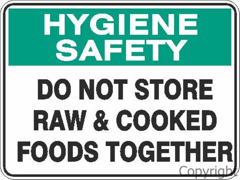 Hygiene Safety Do Not Store etc. Sign