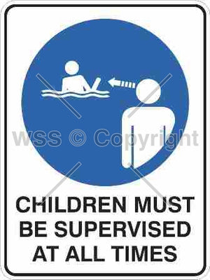 Children Must Be Supervised etc. Sign