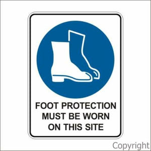 Foot Protection etc. Sign With Picture