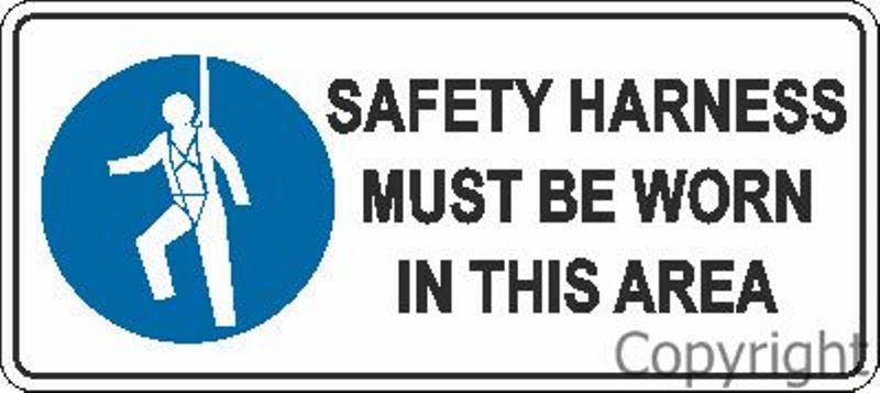 Safety Harness etc. Sign W/ Picture