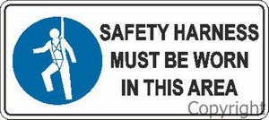 Safety Harness etc. Sign W/ Picture