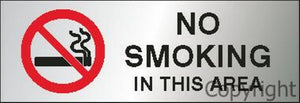 No Smoking Sign - Reversed Perspex
