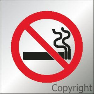 No Smoking Sign Picture Only - Reversed Perspex