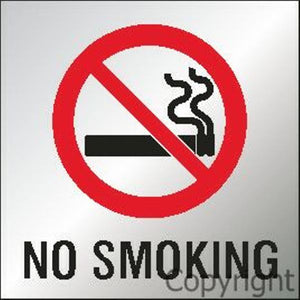 No Smoking Sign With Picture - Reversed Perspex