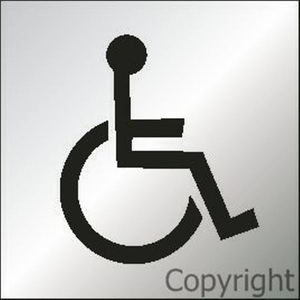 Disabled Picture - Reversed Perspex Sign