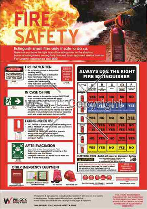 Fire Safety Poster Laminated