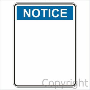 Blank Notice Sign Portrait