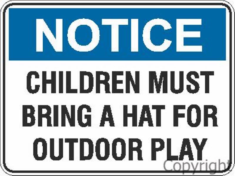 Notice Children Must etc. Sign
