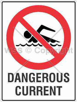 Dangerous Current Sign W/ Picture