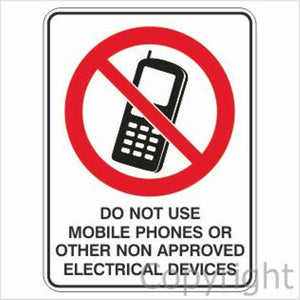 Do Not Use Mobile Phones etc. Sign