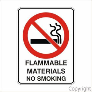 Flammable Materials etc. Sign