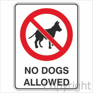 No Dogs Allowed Sign W/ Picture
