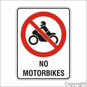 No Motorbikes Sign W/ Picture