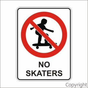 No Skaters Sign W/ Picture