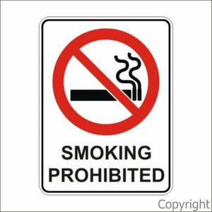 Smoking Prohibited Sign W/ Picture