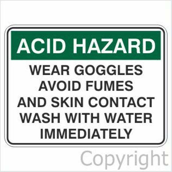 Acid Hazard etc. Sign