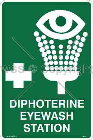 Diphoterine Eyewash Station Sign