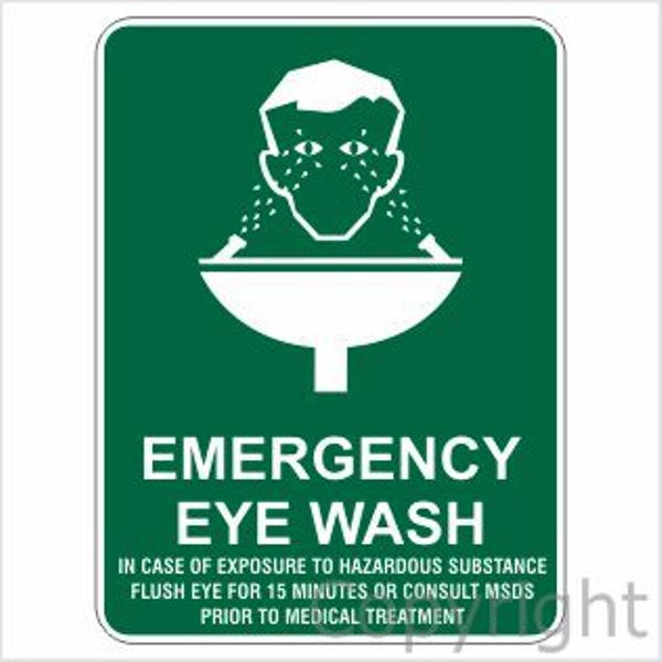 Emergency Eye Wash etc. Sign