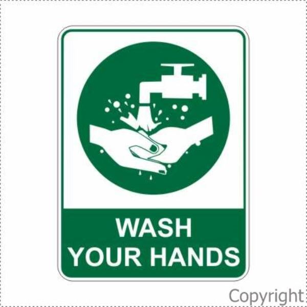 Wash Your Hands Sign With Picture