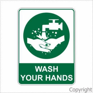 Wash Your Hands Sign With Picture