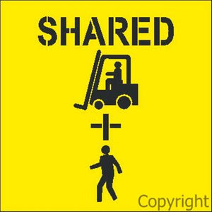 Shared Forklift And Pedestrian Stencil