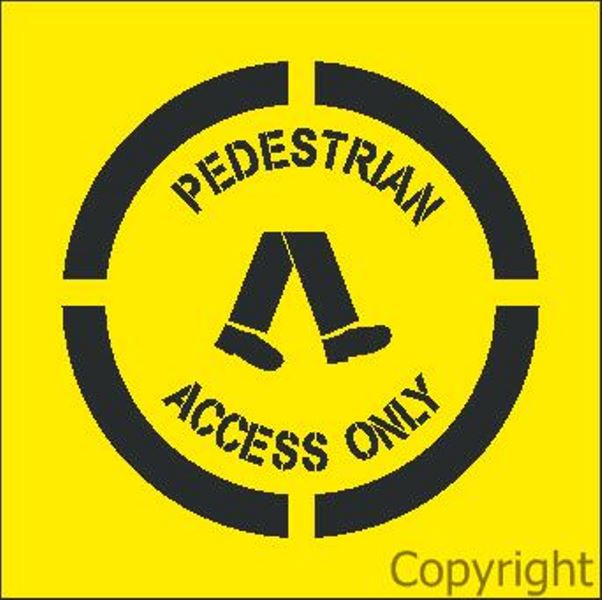 Pedestrian Access Only Stencil