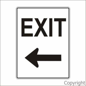 Exit Sign W/ Left Arrow