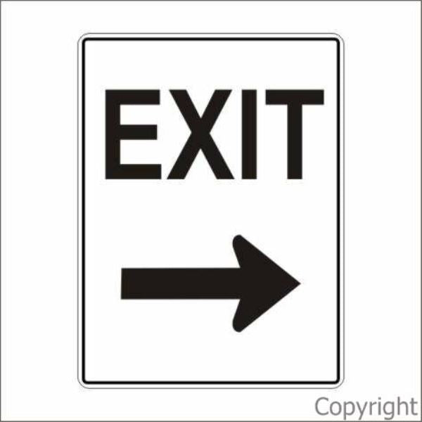 Exit Sign W/ Right Arrow