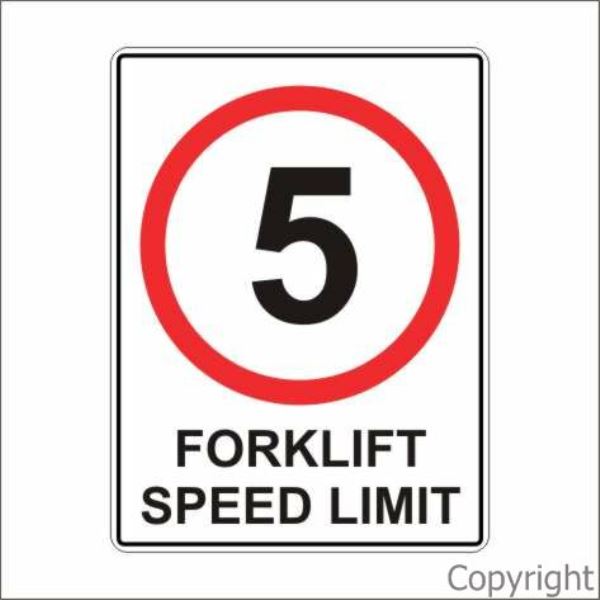 5km/hr Forklift Speed Limit Sign