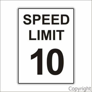 Speed Limit 10 Sign Text