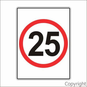 25 km/hr Sign Rectangular